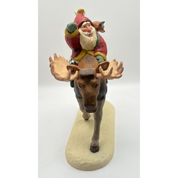 House of Hatten Santas Kingdom Riding Moose Susan M Smith Vintage 1997 REPAIRED - Picture 6 of 11